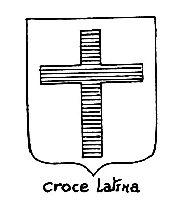 Image of the heraldic term: Croce latina